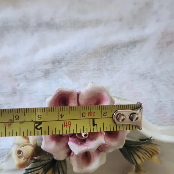 Germany Vintage porcelain 3D floral dish - Picture 11 of 12